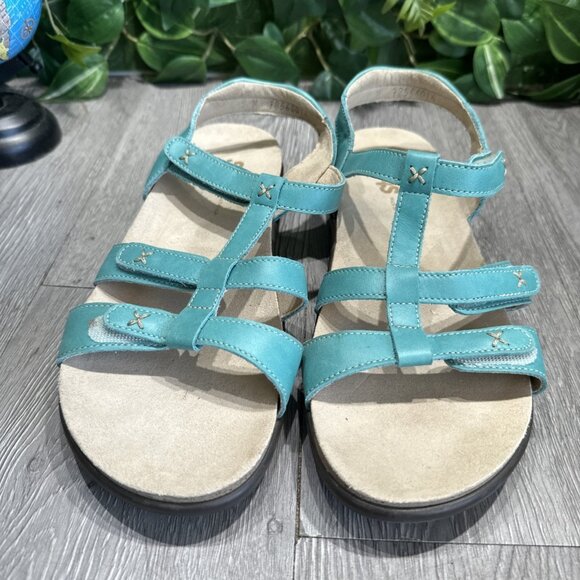 SAS Sorrento Naples Sandals Turquoise Leather Women's Size 9 R7392267 - Picture 3 of 8